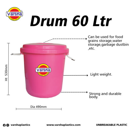 Drum- 60 ltr (10pc)(1 Pc Price- Rs.1450/-) - Image 2