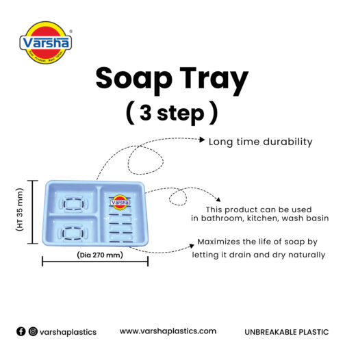 Soap Tray 3 Step (300pc)(1 Pc Price- Rs.55/-) - Image 2